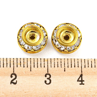 Brass Rhinestone Beads RB-F035-04G-1