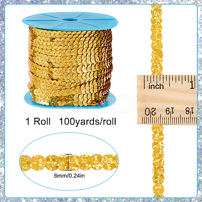 1 Roll Sparkle PVC Sequins Ribbon OCOR-SP0001-02C-1