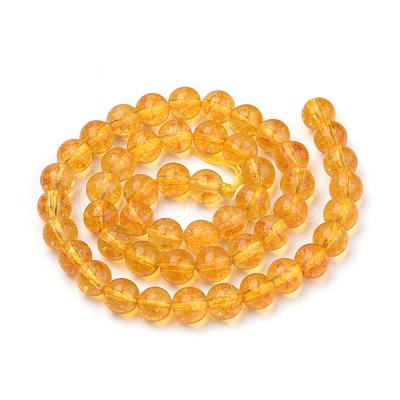 Synthetic Citrine Beads Strands G-S150-14-6mm-1