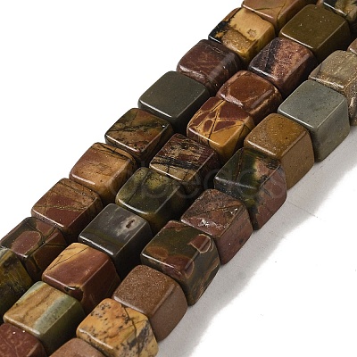 Natural Picasso Jasper Beads Strands G-Q161-C01-02-1