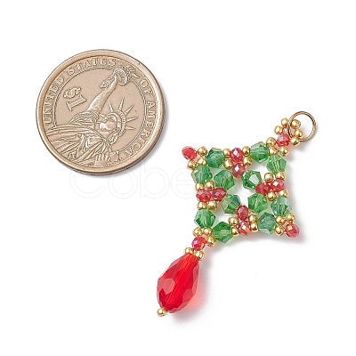 Christmas Glass Pendants PALLOY-MZ01051-01-1
