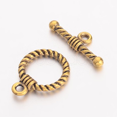 Tibetan Style Alloy Toggle Clasps X-EA9138Y-1