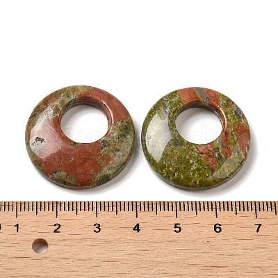 Natural Unakite Pendants G-T122-76F-1