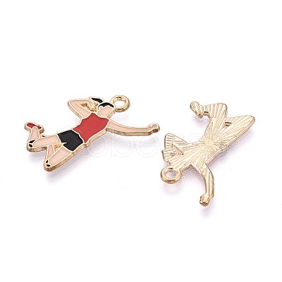 Alloy & Enamel Pendants ENAM-T021-48G-1