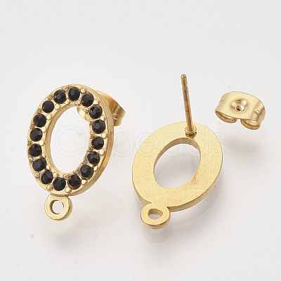 304 Stainless Steel Stud Earring Findings STAS-T052-03G-1