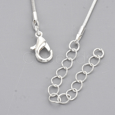 Brass Square Snake Chain Necklace Making MAK-T006-10B-S-1