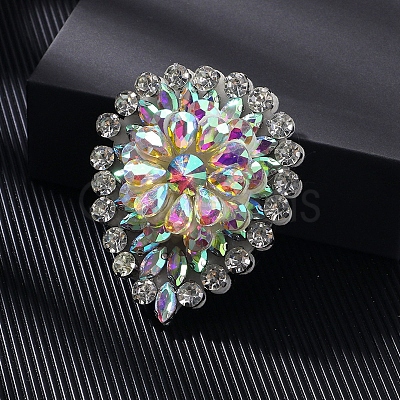 Alloy Crystal AB Rhinestone Brooches JEWB-M046-22-1