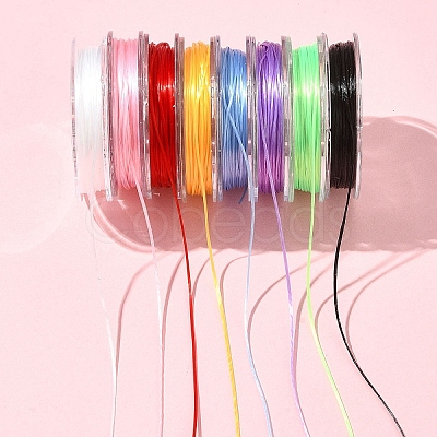 8 Rolls 8 Colors Strong Stretchy Beading Elastic Thread EW-FS0001-02-1