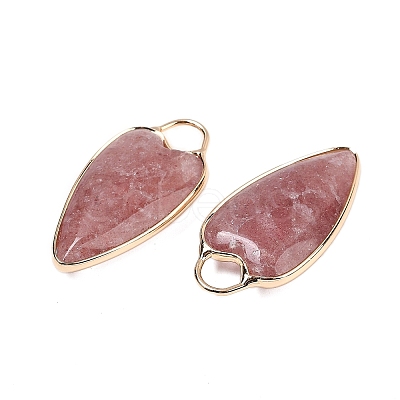 Natural Strawberry Quartz Pendants G-G193-02G-03-1