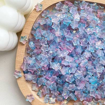 30Pcs Frosted Glass Beads PW-WGAB1F9-10-1