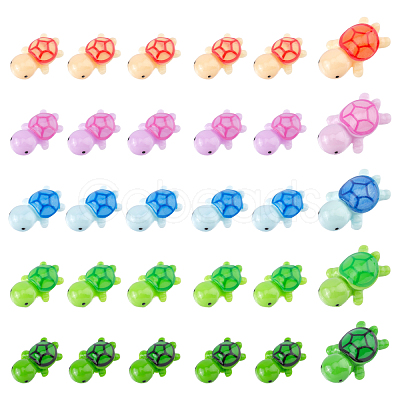 10 Style Opaque Resin Cabochons RESI-FH0001-32-1