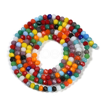 Rondelle Glass Bead Strands GLAA-C034-01B-1