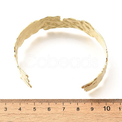 Rack Plating Brass Cuff Bangles BJEW-A137-06G-1