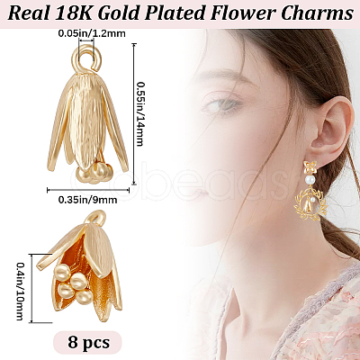 8Pcs Brass Charms KK-BBC0012-11-1