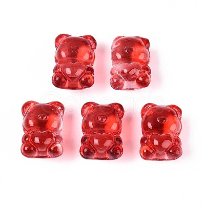 Baking Paint Transparent Glass Beads DGLA-N018-02F-1