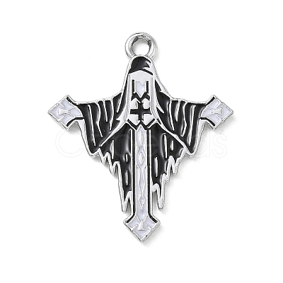 Halloween Alloy Enamel Pendants AL-CBA492B-01F-P-1