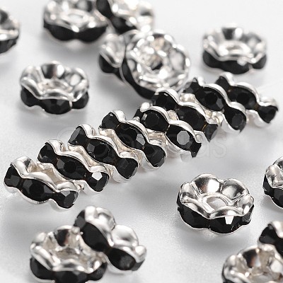 Brass Rhinestone Spacer Beads RSB04C15-1