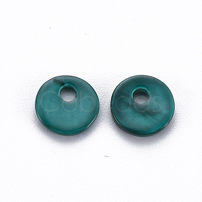 Spray Painted Freshwater Shell Charms SHEL-S276-151B-1