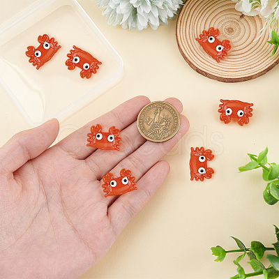 10Pcs Glass Enamel Beads LAMP-PA0001-44C-1