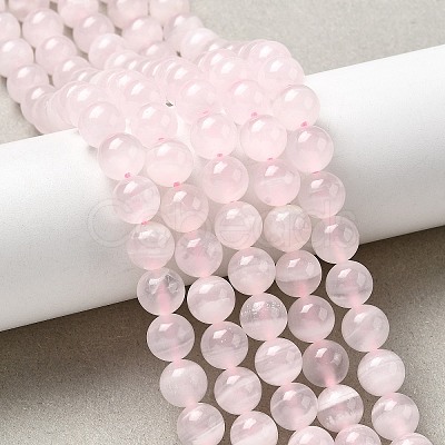 Natural Pink Calcite Beads Strands G-Z103-A01-8mm-1