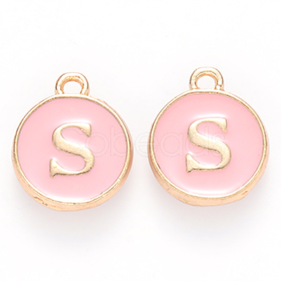 Golden Plated Alloy Enamel Charms X-ENAM-S118-07S-1