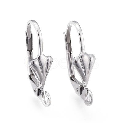 Tarnish Resistant 304 Stainless Steel Leverback Earring Findings X-STAS-K198-02P-1