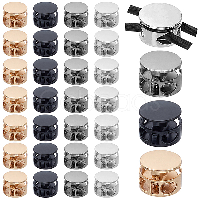48Pcs 4 Colors Alloy Cord Locks FIND-AR0006-45-1