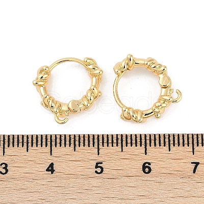 Brass Hoop Earring Findings KK-U043-16G-1