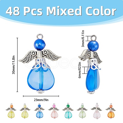 SUPERFINDINGS 6 Sets Acrylic Pendants FIND-FH0007-27-1