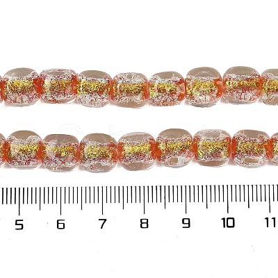 Handmade Foil Lampwork Beads Strands FOIL-K003-05G-1