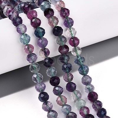 Natural Rainbow Fluorite Beads Strands G-T140-22A-1