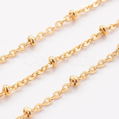 3.28 Feet Ion Plating(IP) 304 Stainless Steel Cable Chains X-CHS-K003-01G-0.6MM-1
