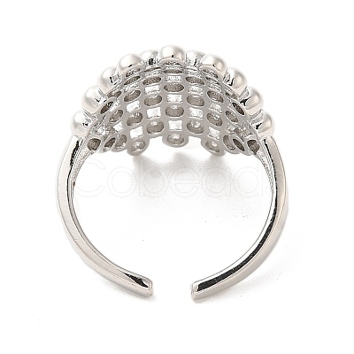 Brass Open Cuff Rings RJEW-P098-15P-1
