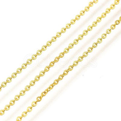Rack Plating Brass Cable Chains CHC-M001-02G-02-1
