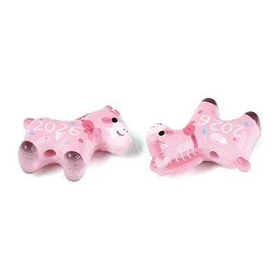 Printed Opaque Acrylic Beads OACR-N162-12B-1