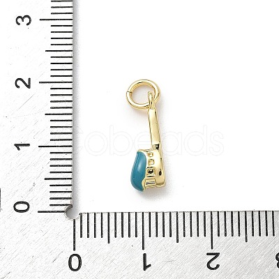 Brass Enamel Pendants KK-A273-10G-02-1