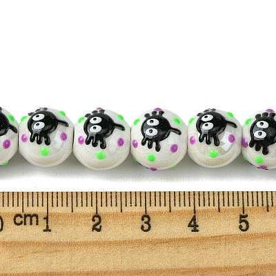 Handmade Porcelain Beads Strands PORC-A025-01F-1