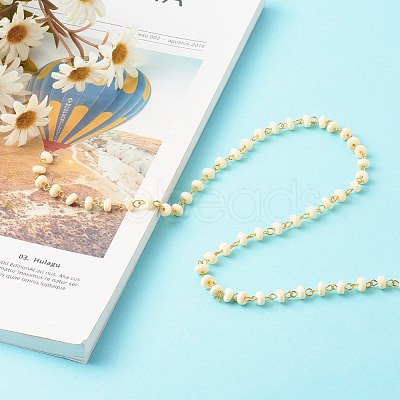 Handmade Polymer Clay Beaded Chain AJEW-JB00999-02-1