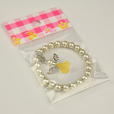 Lovely Wedding Dress Angel Bracelets for Kids BJEW-JB00727-11-1