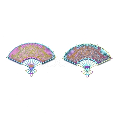 Ion Plating(IP) 304 Stainless Steel Filigree Pendants STAS-T057-60-1