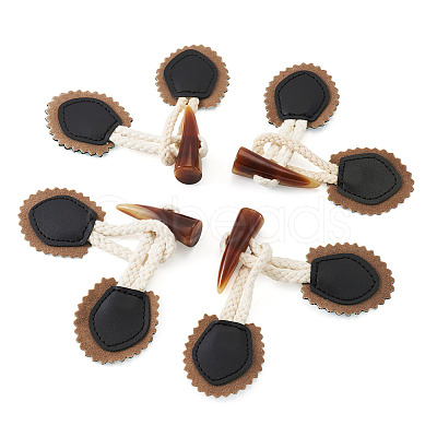 5 Pairs Resin Buttons BUTT-TA0001-48A-1