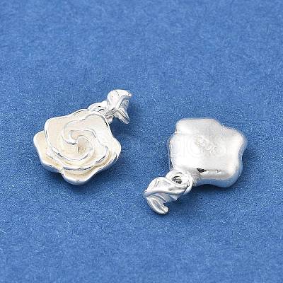 925 Sterling Silver Flower Charms STER-D302-08B-S-1