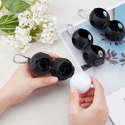 3Pcs 8-shape Silicone Silicon Golf Ball Cover AJEW-FH0002-06-1