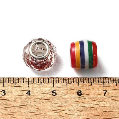 Acrylic & Resin & Polymer Clay Rhinestone European Beads FPDL-NB0001-05-1