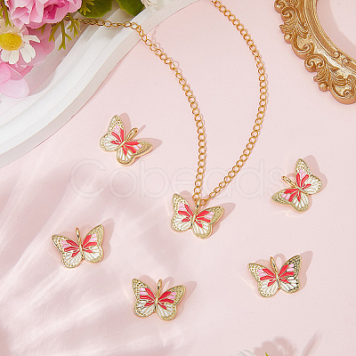 6Pcs Brass Enamel Pendants KK-BBC0021-65B-1
