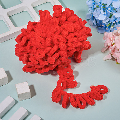Finger Knitting Polyester Loop Yarn OCOR-TADJ0001-06B-1