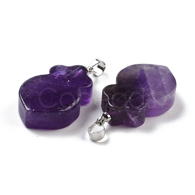 Natural Amethyst Pendants G-A203-02C-P-1