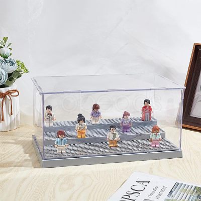 3-Tier Acrylic Minifigure Display Cases ODIS-WH0027-049-1