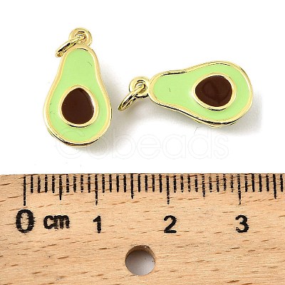 Fruit Brass Enamel Pendants X-KK-M324-04C-G-1