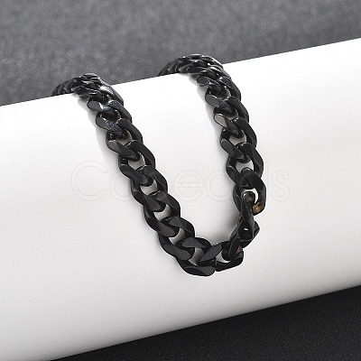 304 Stainless Steel Cuban Link Chain Bracelets for Men Women BJEW-Q038-02EB-1